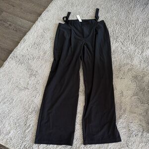 ALO Yoga Elegant Black Wide Leg Trousers